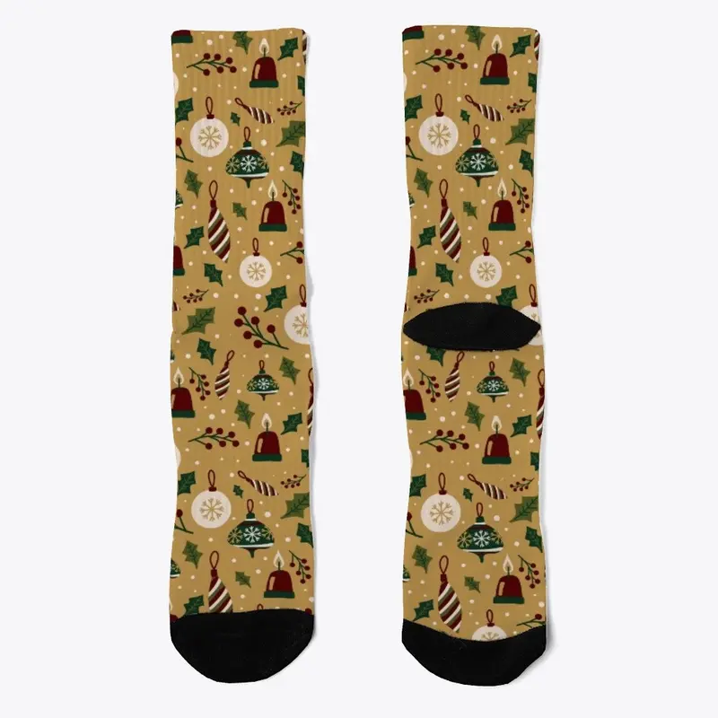 Christmas Elements Socks Design