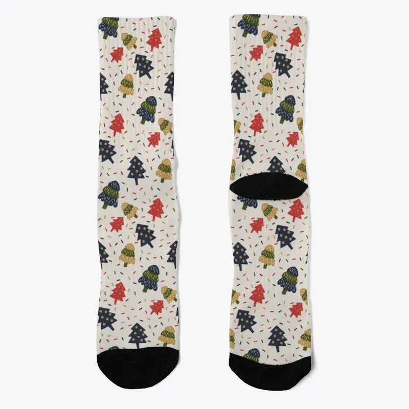 Christmas Trees Socks Design