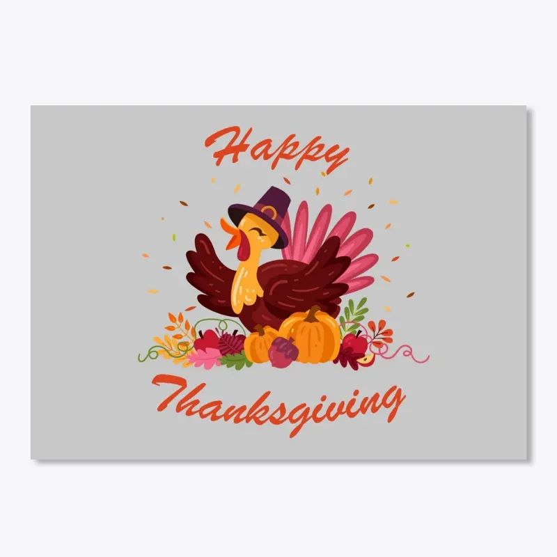 Happy Thanksgiving - Happy Turkey